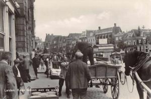 Leiden Netherlands Unloading Cheese Real Photo Antique Postcard J75149