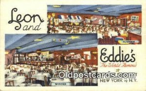 Leon & Eddie's Restaurant, New York City, NYC USA 1946 postal used 1946