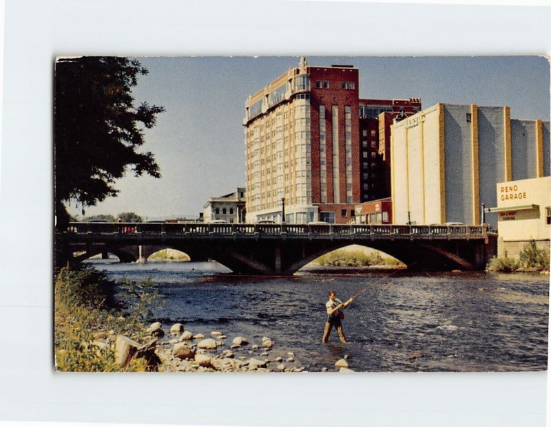 Postcard Fishing On Truckee River, Reno, Nevada