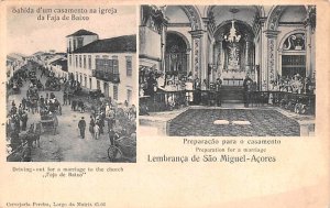 Driving Out for a marriage to the Church Lembranca de Sao Miguel Spain Unused 