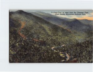 Postcard Loop-Over as seen from the Chimney Tops, Great Smoky Mts. National Park