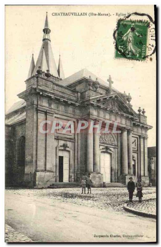 Old Postcard Chateauvillain Church