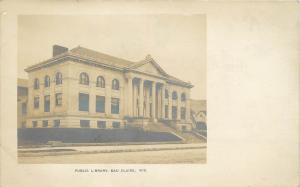 c1906 RPPC Postcard, Carnegie? Public Library, Eau Claire WI Unposted