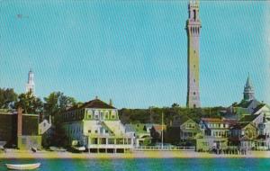 Massachusetts Cape Cod Waterfront Showing Christopher Wren Tower Monument and...