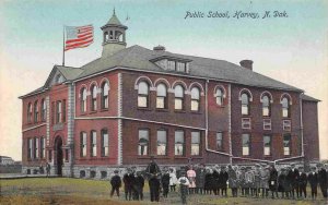 Public School Harvey North Dakota 1910c postcard