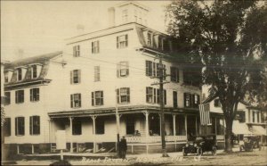 Norway ME Beals Tavern Old Cars c1915 Real Photo Postcard