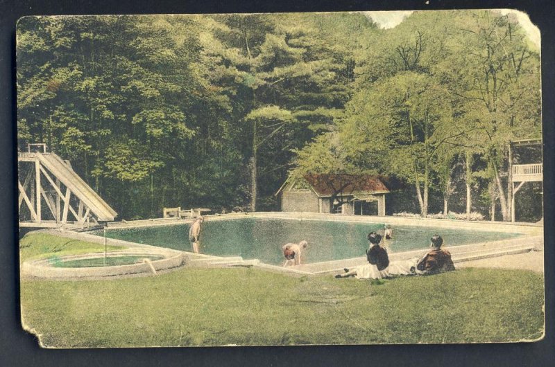 Wichendon, Massachusetts/MA Postcard, Swimming Pool/Toy Town Tavern