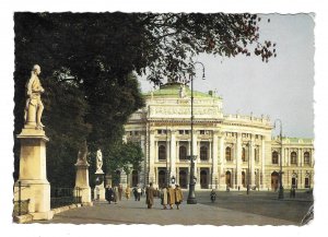 Austria Wien Burgtheater Entrance Vienna Imperial Theatre Statuary 4X6 Postcard