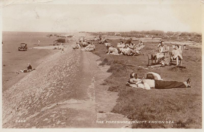 Knott End On Sea Sleeping Real Photo Lancashire Postcard