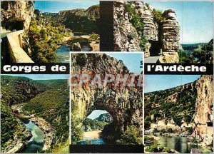 Modern Postcard Gorges of Ardeche Delile Ruamq of view from the new road