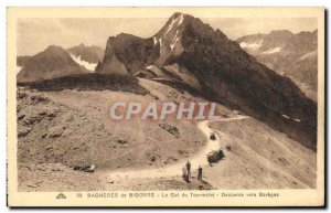 Old Postcard Bagneres de Bigorre Col du Tourmalet Descent Vers