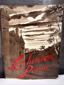 Vtg 50s LOCHINVAR ROOM Restaurant Menu HOTEL MARK HOPKINS SAN FRANCISCO CA