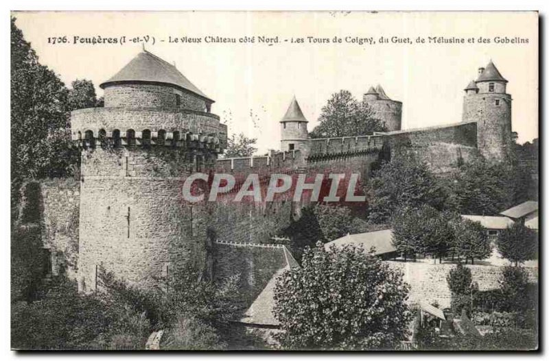 Old Postcard Fougeres Chateau Old North coast are the Coigny Towers Lookout M...