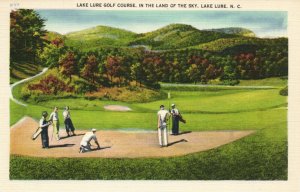 PC GOLF, NC, LAKE LURE, LAKE LURE GOLF COURSE, Vintage Postcard (b45842)