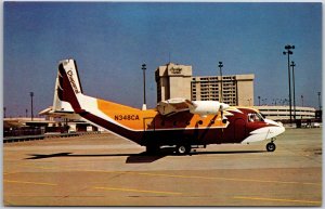 Airplane Chaparral Airlines CASA 212 Texas Commuter Passenger Aircraft Postcard