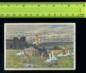 222452 Grimm Tale Die Gansemagd Goose Girl Paul HEY artist geese old Tobacco 