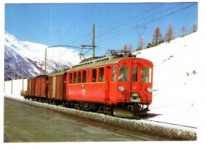 Freight Train, Bernina Suot, Switzerland, 1973, Snow