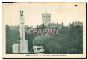 Old Postcard Valence (Drome) Jouvet Park War Memorial