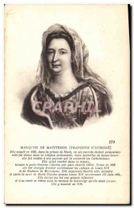 Old Postcard Marquise Maintenon Francoise d & # 39Aubigne