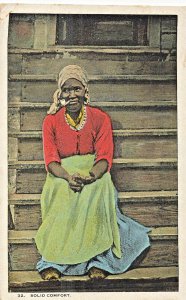 SOLID COMFORT-WOMAN ON PORCH SMOKING PIPE~1924 MEMPHIS TN PMK POSTCARD