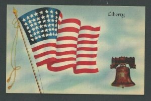 Ca 1914 PPC Liberty Flag & Bell Patriotic Mint
