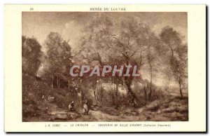 Old Postcard Museum Su Louvre Corot catalpa Souvenir of Ville D & # 39Avray c...