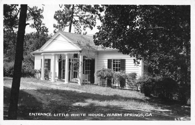 Warm Springs Georgia Little White House Real Photo Vintage Postcard JB626711