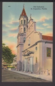 Florida St. Augustine - Old Roman Catholic Cathedral dedicated 1796 ~ Linen