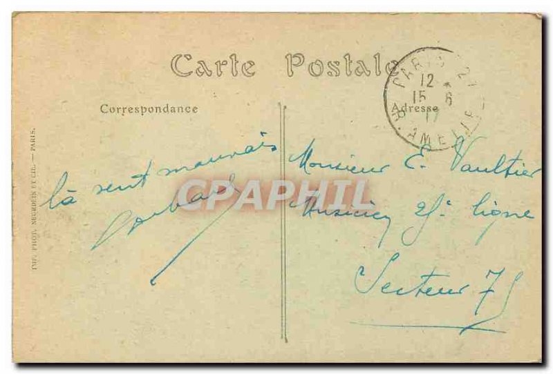 Old Postcard Paris Square and the Stock Exchange Palace