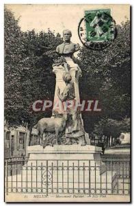 Old Postcard Melun Shepherd Monument
