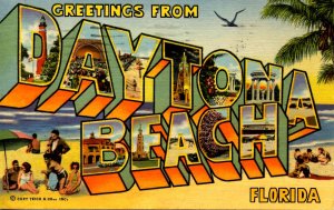 FL - Daytona Beach. Large Letter Greetings