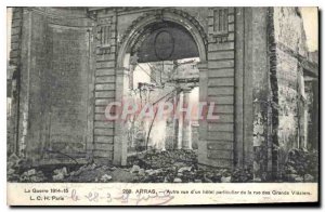 Old Postcard Army Arras another view of a particular hotel of the rue des Gra...