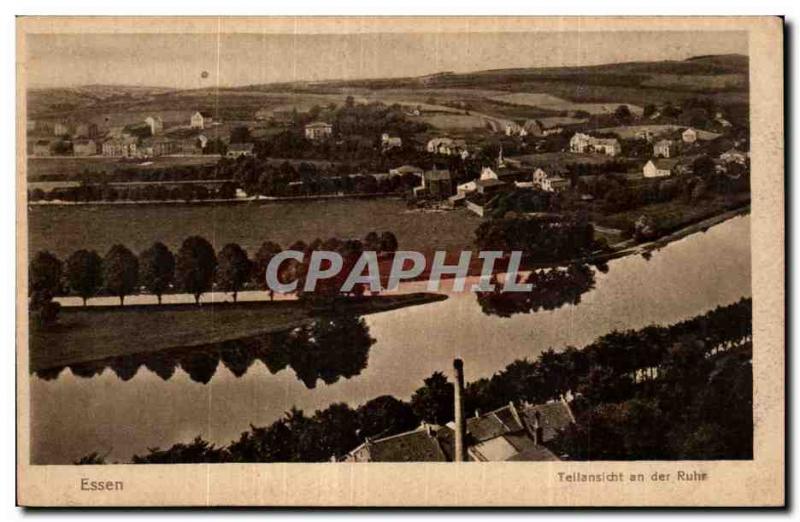 Old Postcard Essen Teilansicht an der Ruhr