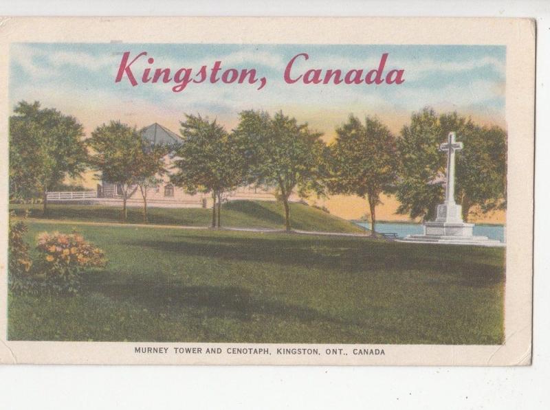 B77691 ontario murney tower and cenotaph kingston canada scan front/back image