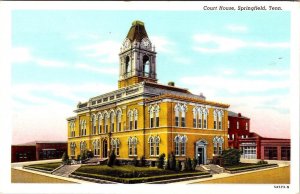 Springfield, TN Tennessee  COURT HOUSE  Robertson County~Courthouse  Postcard