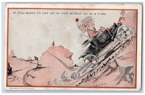 Cobb Shinn Artist Signed Postcard Anti Ford Car Comic Humor c1910's Antique