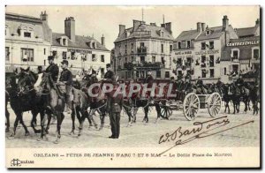 Old Postcard Jeanne d & # 39Arc Orleans Fetes The parade Place du Martroi Army