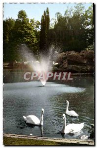 Old Postcard Valenciennes Garden Rhonelle Swans