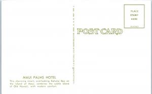 MAUI, Hawaii    MAUI PALMS  HOTEL  Pool     c1960s   Curt  Teich    Postcard