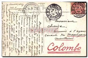 Old Postcard Boat Orinoco Ship in bad weather