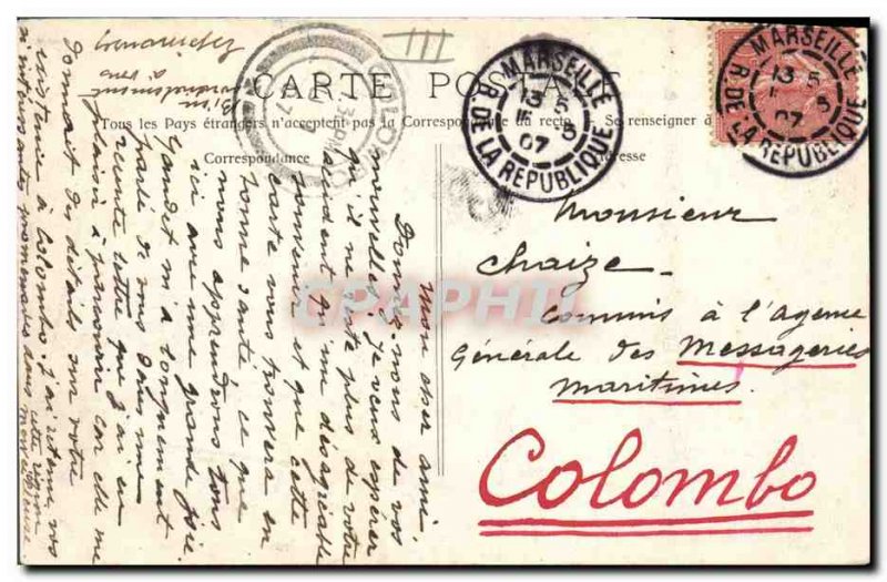 Old Postcard Boat Orinoco Ship in bad weather