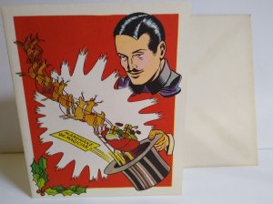 Mandrake The Magician Christmas Greeting Card Famous Comics 1951 King Features