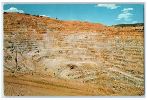 c1960s Berkeley Pit Clouds And Rock Formations Scene Butte Montana MT Postcard