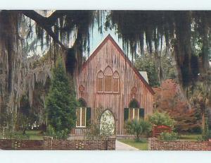 Unused Pre-1980 CHURCH SCENE Bluffton South Carolina SC L3331