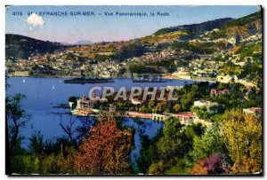 Old Postcard Villefranche Sur Mer Panoramic La Rade