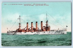 Postcard US Protected Cruiser Charleston Warship Battleship 1910 Vintage Antique