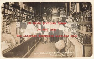 MT, Musselshell, Montana, RPPC, Handel Brothers Department Store,Grocery Section