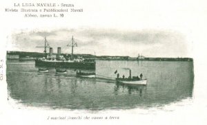 Postcard Italian Royal Navy Frankish Sailors Going Ashore