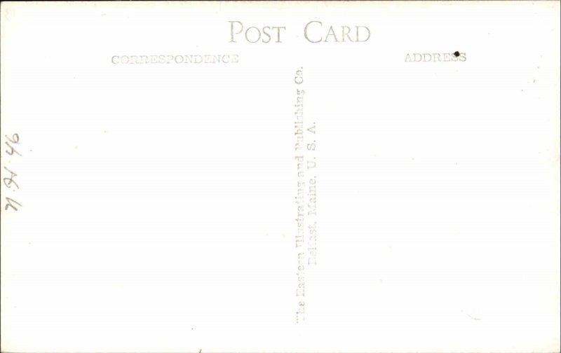 FRANCONIA NH Post Office Square Old REAL PHOTO Postcard