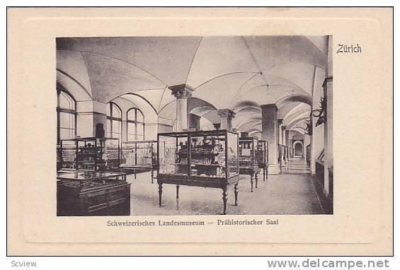 Interior, Schweizerisches Landesmuseum, Prahistorischer Saal, Zurich, Switzer...